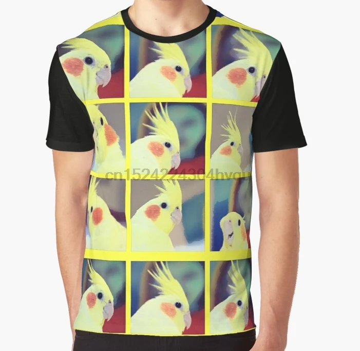 All Over Print 3D Women T Shirt Men Funny tshirt Yellow cockatiel Graphic T-Shirt
