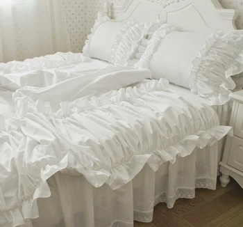 Princess white ruffled beding sets,twin full queen king girls cotton luxury romantic bedclothes beddress pillow case quilt cover
Princess white ruffled beding sets,twin full queen king girls cotton luxury romantic bedclothes beddress pillow case quilt cover