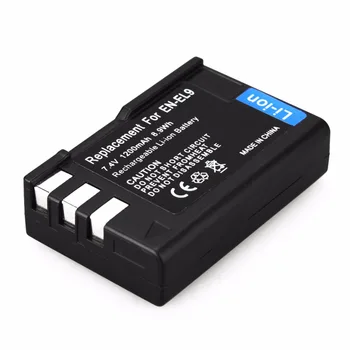 1pc 7.4V 1200mah EN-EL9 EN EL9 EN-EL9A Li-ion Digital Camera Battery AKKU for Nikon D40 D40X D60 D3000 D5000 D3X PM106 Bateria
1pc 7.4V 1200mah EN-EL9 EN EL9 EN-EL9A Li-ion Digital Camera Battery AKKU for Nikon D40 D40X D60 D3000 D5000 D3X PM106 Bateria