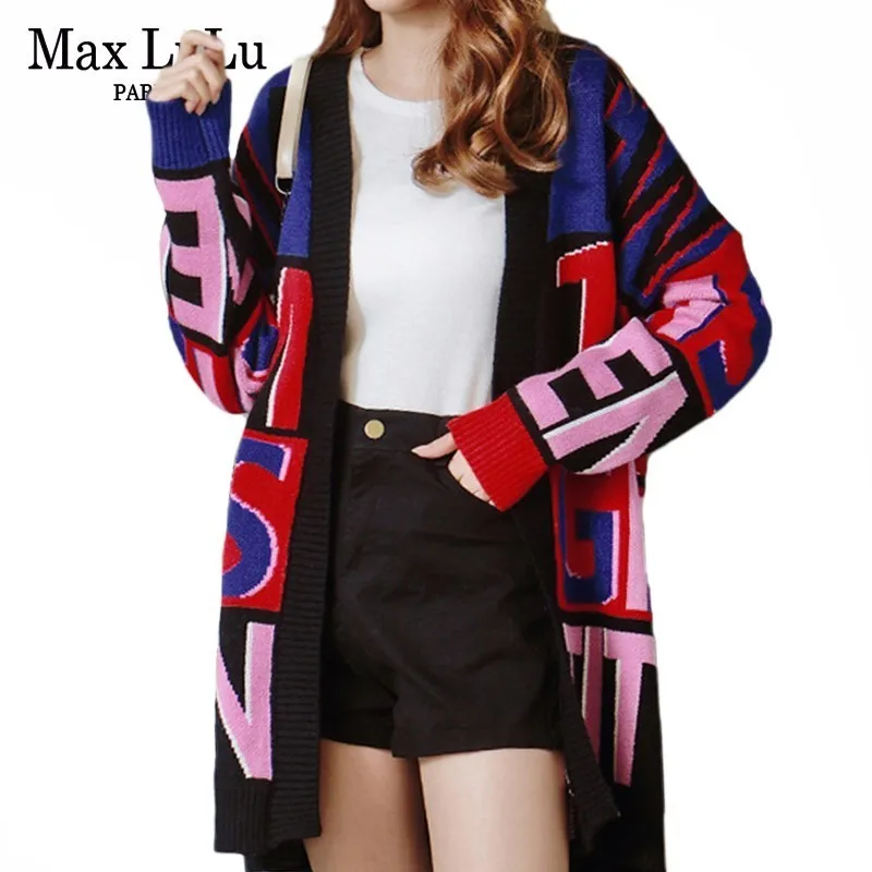 Max LuLu 2019 Fashion Korean Ladies Knitted Clothes Womens V Neck Long Cardigans Casual Oversized Cotton Knitwear Winter Sweater
Max LuLu 2019 Fashion Korean Ladies Knitted Clothes Womens V Neck Long Cardigans Casual Oversized Cotton Knitwear Winter Sweater