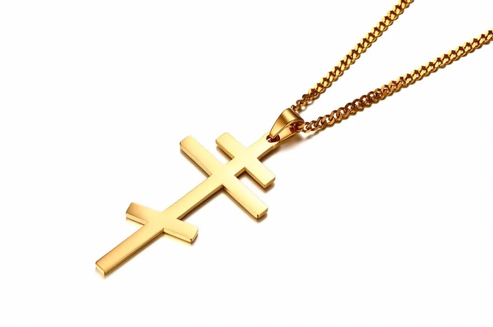 Authentic Russian Orthodox Cross Pendant Necklace for Men 15