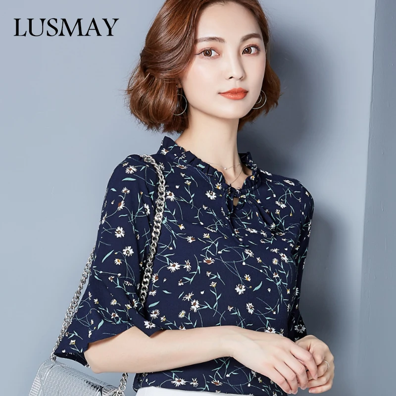 2019 New Printed Chiffon Shirt Summer Loose Flare Short-sleeved Women Clothing Tops And Blouses Casual Streetwear Printed Tops
2019 New Printed Chiffon Shirt Summer Loose Flare Short-sleeved Women Clothing Tops And Blouses Casual Streetwear Printed Tops