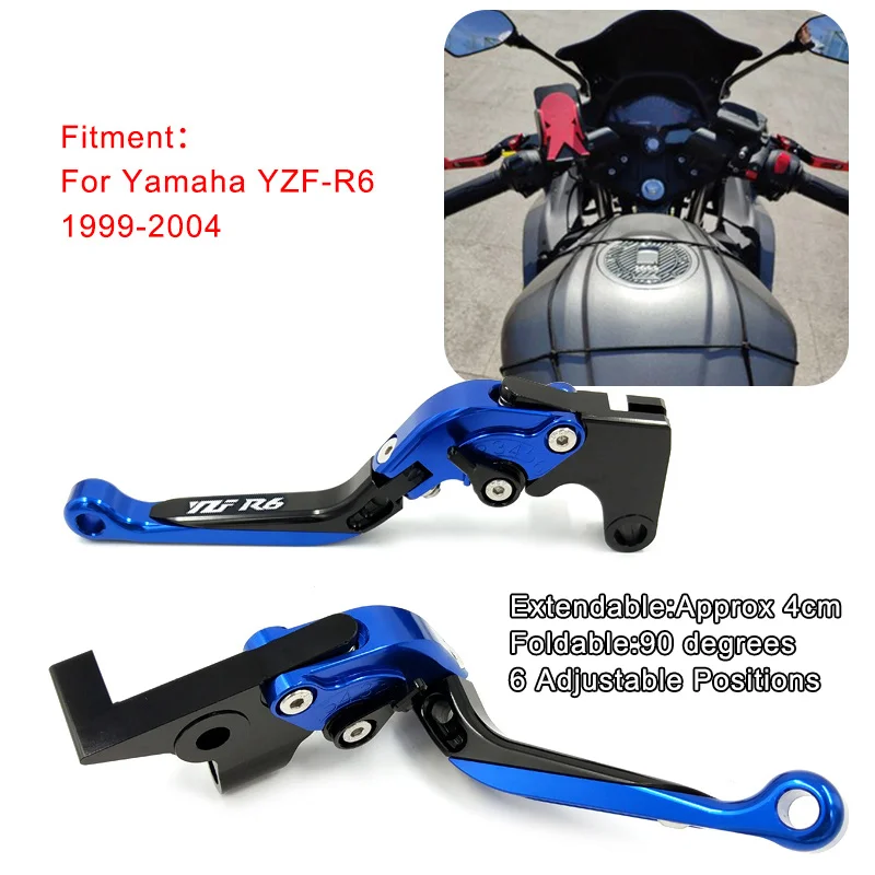For Yamaha 1999 2000 2001 2002 2003 2004 YZF-R6 Motorbike Accessories Adjustable Extendable Foldable Brake Clutch Levers YZF R6
For Yamaha 1999 2000 2001 2002 2003 2004 YZF-R6 Motorbike Accessories Adjustable Extendable Foldable Brake Clutch Levers YZF R6