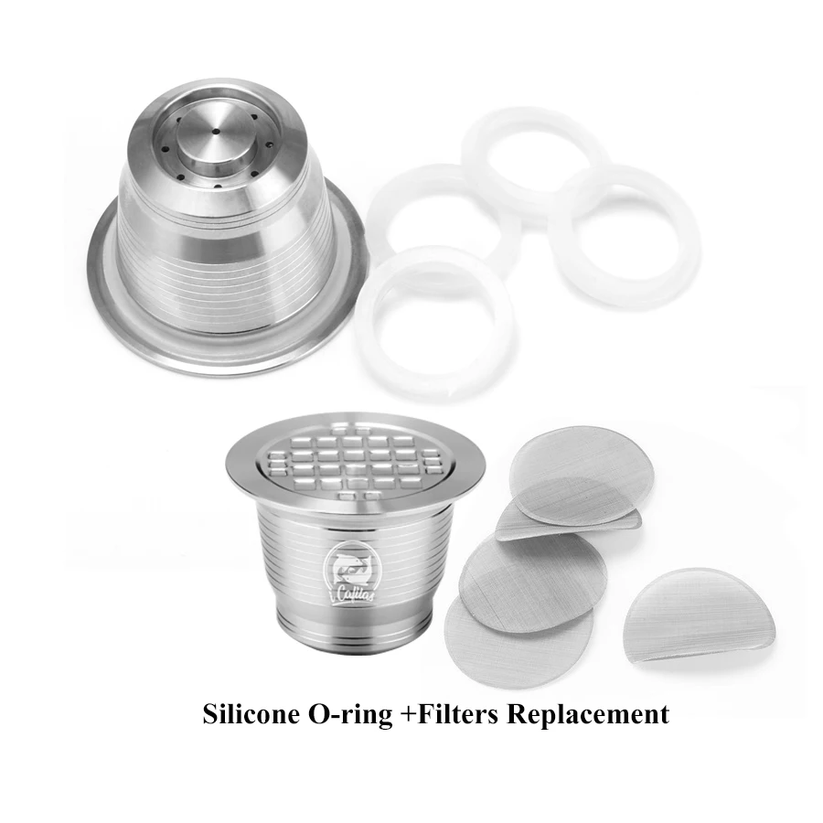 iCafilas White Silicone o-ring & Filter replacement For Reusable Nespresso Stainless Steel Refillable Coffee Capsule
iCafilas White Silicone o-ring & Filter replacement For Reusable Nespresso Stainless Steel Refillable Coffee Capsule