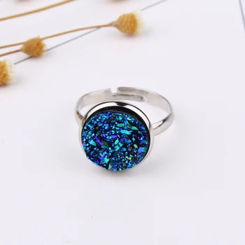 GEOMEE Fashion Rings Wedding Engagement Ring Resin Crystal Rings For Lovers Metal Color Ajustable Handmade Ring Party Gift R51
GEOMEE Fashion Rings Wedding Engagement Ring Resin Crystal Rings For Lovers Metal Color Ajustable Handmade Ring Party Gift R51