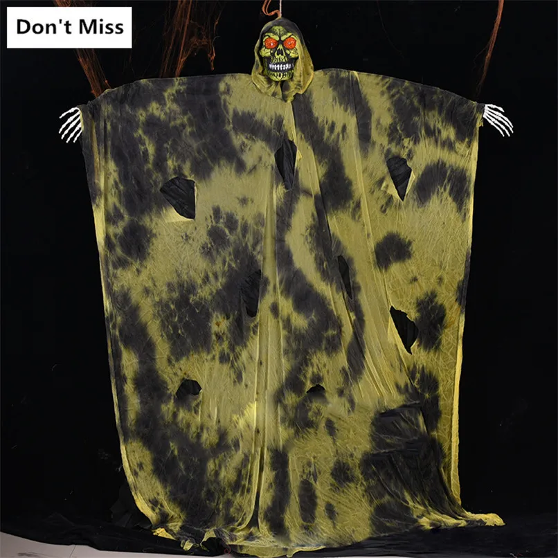 2m Hanging Ghost Horror Big Size Hanging Skull Control Scare Sound Glowing Eyes Skull Frighten Props for Party
2m Hanging Ghost Horror Big Size Hanging Skull Control Scare Sound Glowing Eyes Skull Frighten Props for Party