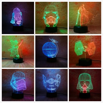 Romantic 3D Star Wars Darth Vader Black Warrior Maul Jedi Knight TIE Fighter Figure Christmas Wedding Party Festival Holiday Lam
Romantic 3D Star Wars Darth Vader Black Warrior Maul Jedi Knight TIE Fighter Figure Christmas Wedding Party Festival Holiday Lam