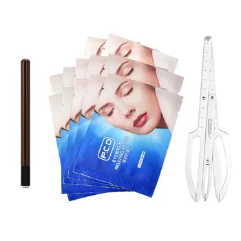 Coffee Anti-slid Steel Eyebrow Permanent Makeup Tattoo Pencil with Reusable Measurement Ruler with 12pcs Relieving Paste Set
Coffee Anti-slid Steel Eyebrow Permanent Makeup Tattoo Pencil with Reusable Measurement Ruler with 12pcs Relieving Paste Set