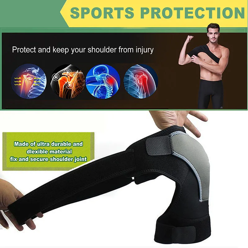 Left/Right Shoulder Protector Bandage Brace Adjustable Joint Pain Support Strap Sports Training Equipment ALS88
Left/Right Shoulder Protector Bandage Brace Adjustable Joint Pain Support Strap Sports Training Equipment ALS88