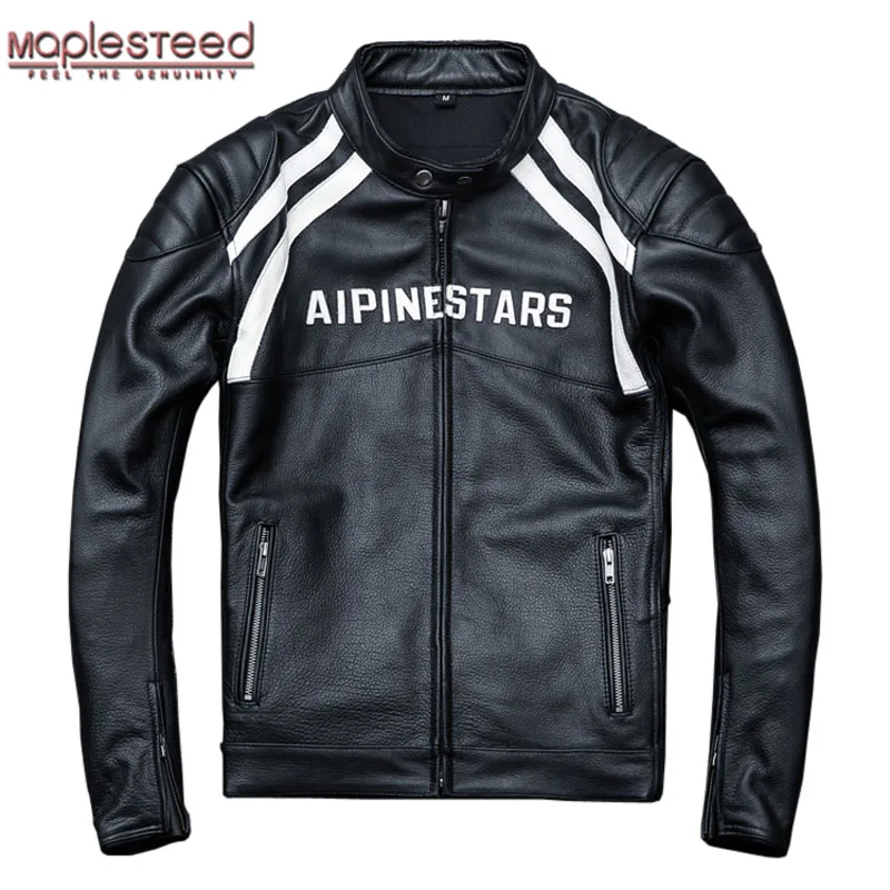 MAPLESTEED Protectors Installable Motorcycle Jacket Men 100% Cow Leather Thick Moto Club Jacket Men's Biker Coat Winter 4XL M015
MAPLESTEED Protectors Installable Motorcycle Jacket Men 100% Cow Leather Thick Moto Club Jacket Men's Biker Coat Winter 4XL M015
