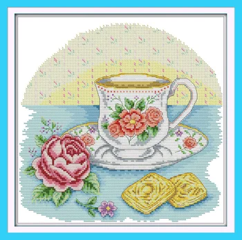 new Afternoon tea time cross stitch kits 14ct white 11ct print on canvas embroidery set sewing hand made crafts home decor
new Afternoon tea time cross stitch kits 14ct white 11ct print on canvas embroidery set sewing hand made crafts home decor