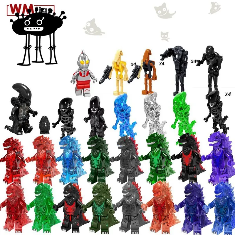 Single Super Hero Legoings Movie Series Alien vs. Predator Monster Figure Building Blocks Bricks Toys for Children
Single Super Hero Legoings Movie Series Alien vs. Predator Monster Figure Building Blocks Bricks Toys for Children