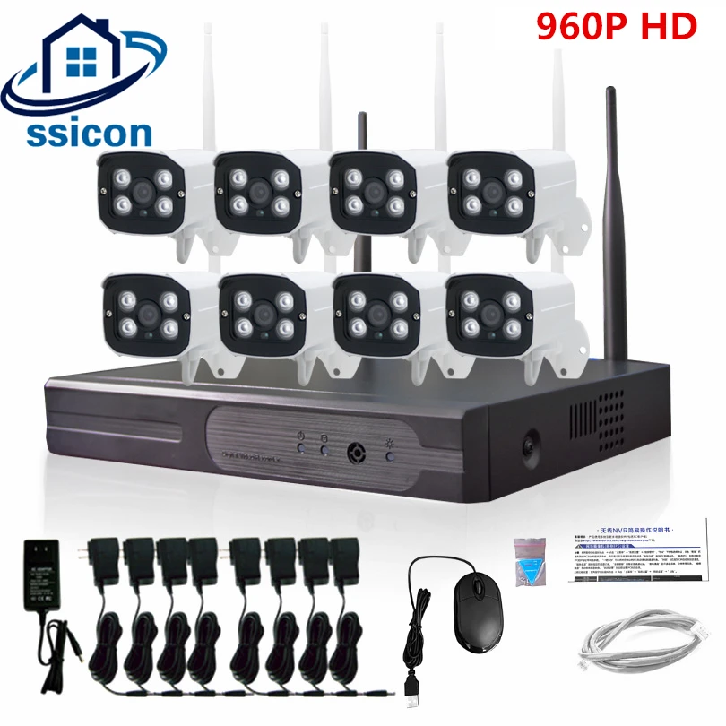 SSICON 8CH Security Camera Wifi Outdoor System 960P HD Waterproof IR Distance 20M P2P Wireless Surveillance CCTV Camera Kit 1TB
SSICON 8CH Security Camera Wifi Outdoor System 960P HD Waterproof IR Distance 20M P2P Wireless Surveillance CCTV Camera Kit 1TB