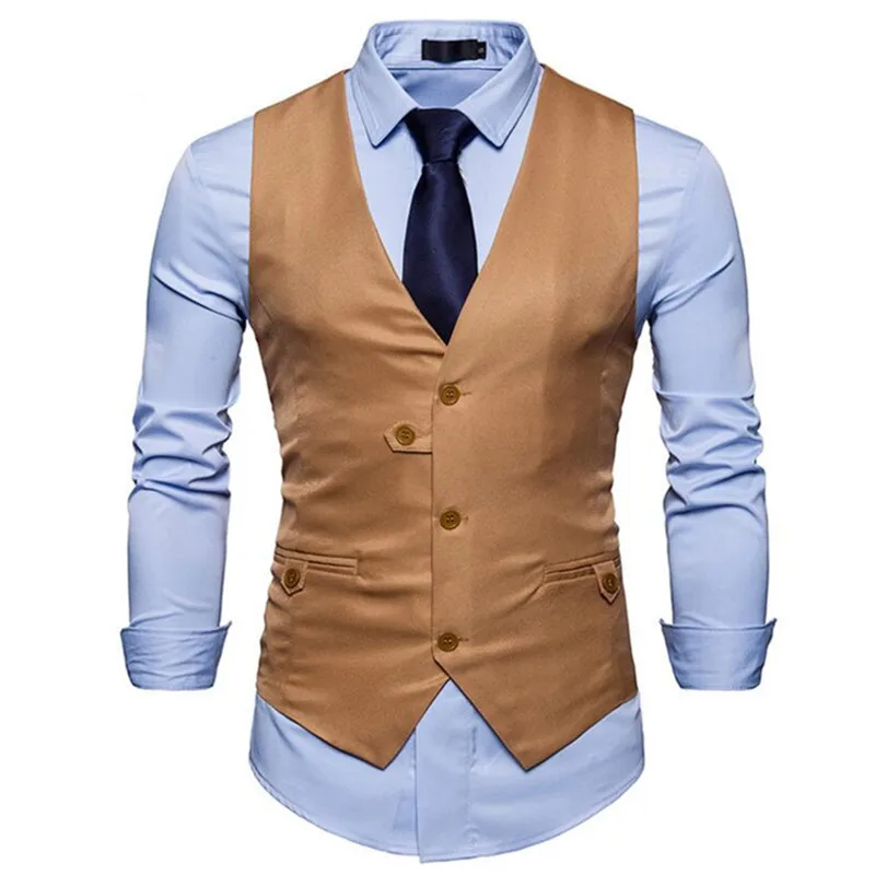 2019 Fashion New Men's Casual Business Suit Waistcoat / Men's Solid Color Buckle Vest
2019 Fashion New Men's Casual Business Suit Waistcoat / Men's Solid Color Buckle Vest