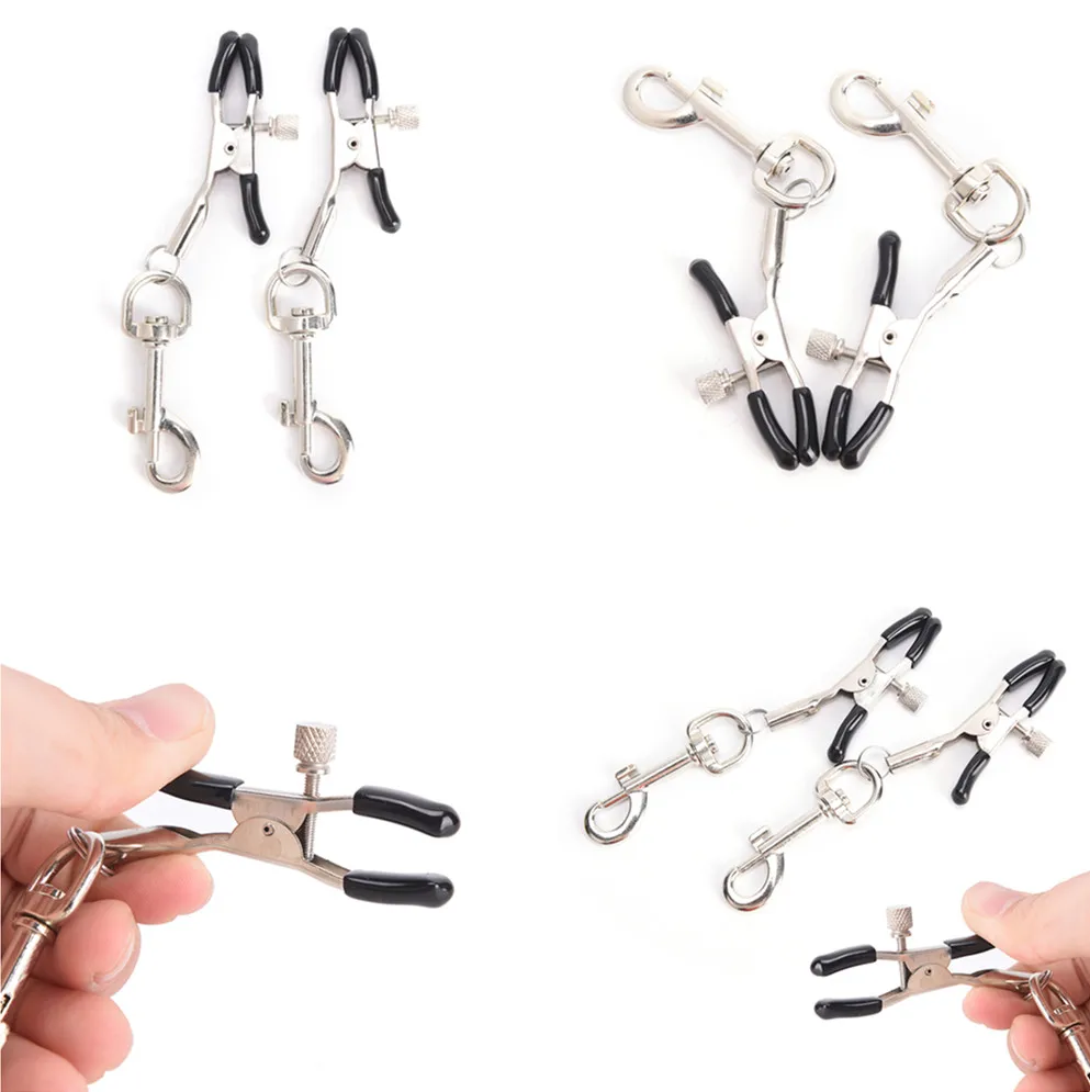 Зажимы на соски c двойной цепочкой купить со скидкой в секс шопе  Стимуляторы для груди  Зажимы для груди