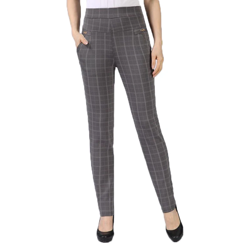 Spring Autumn Woman Casual Pant Navy Blue Black Khaki Gray Trousers Middle Aged Women Plaid Pattern Pants High Waist Trousers XL
Spring Autumn Woman Casual Pant Navy Blue Black Khaki Gray Trousers Middle Aged Women Plaid Pattern Pants High Waist Trousers XL
