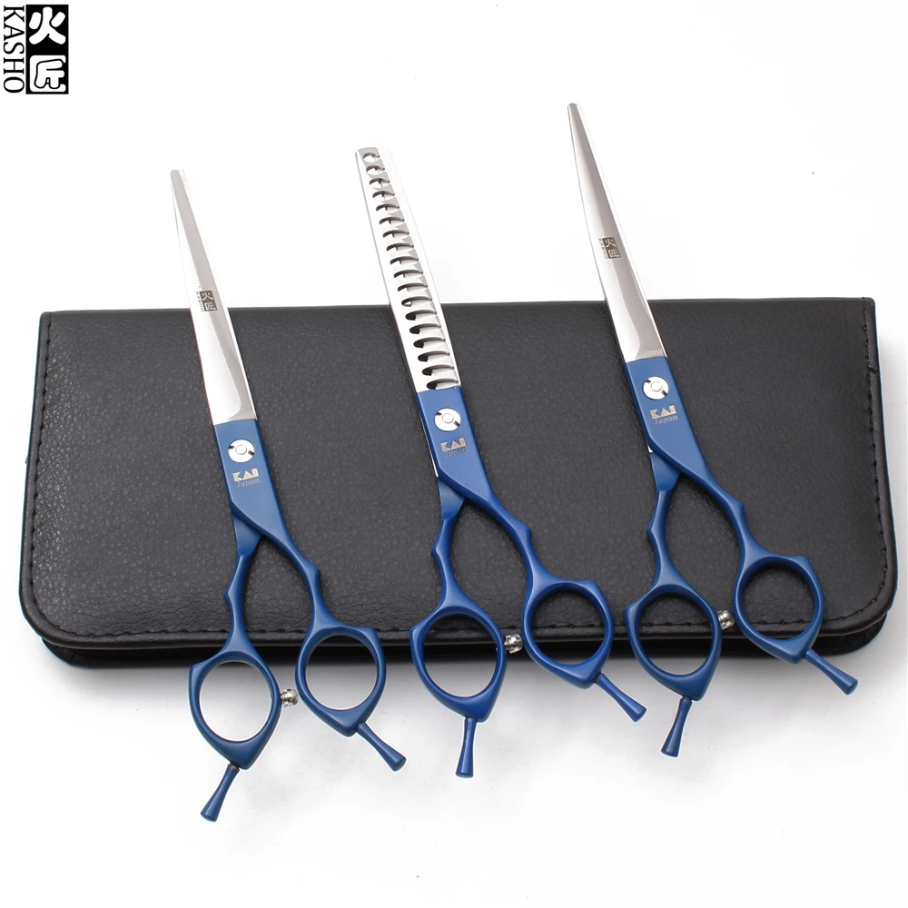 H3009 6.5" Blue 440C Dogs Scissors Straight Shears Thinning Scissors Up Curved Shears Pets Scissors Professional Grooming Shears
H3009 6.5" Blue 440C Dogs Scissors Straight Shears Thinning Scissors Up Curved Shears Pets Scissors Professional Grooming Shears