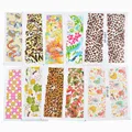 50 Sheets Mixed Styles Leopard Flower Lattice Designs DIY Decals Nails Art Water Transfer Printing Stickers Tools For Nails