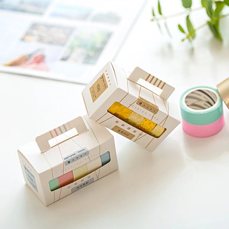 5 pcs Gold Silver White Color masking tape set decoration paper washi tapes scrapbook stickers for diary book Stationery A6020
5 pcs Gold Silver White Color masking tape set decoration paper washi tapes scrapbook stickers for diary book Stationery A6020