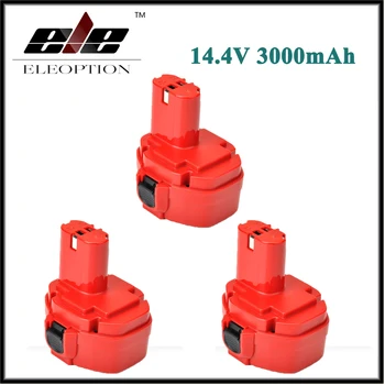 3 pcs Eleoption 14.4V 3000mAh 3.0Ah Ni-MH Rechargeable Power Tool Battery for Makita Drill PA14 JR140D 1420 1422 1433 1434
3 pcs Eleoption 14.4V 3000mAh 3.0Ah Ni-MH Rechargeable Power Tool Battery for Makita Drill PA14 JR140D 1420 1422 1433 1434