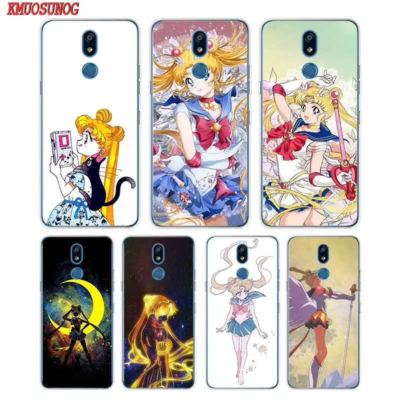 

Silicone Soft Phone Case pretty Sailor Moon for LG K50 K40 Q8 Q7 Q6 V50 V40 V35 V30 V20 G8 G7 G6 G5 ThinQ Mini Cover