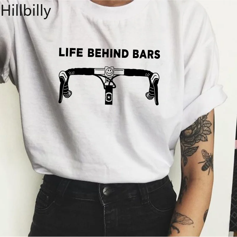 Hillbilly CMK125 Life Behind Bars Lovely Bicycle Front Tshirts Cotton Cool Girl 80s' 90s' Harajuku Casual T-shirts Women Shirts
Hillbilly CMK125 Life Behind Bars Lovely Bicycle Front Tshirts Cotton Cool Girl 80s' 90s' Harajuku Casual T-shirts Women Shirts