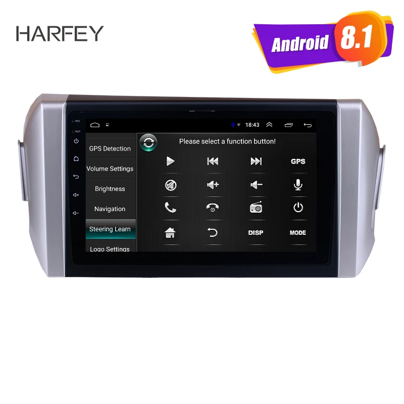Harfey Android 8.1 Car multimedia Player 9" Radio for Toyota INNOVA 2015 left hand driving GPS Navigation SWC Bluetooth USB
Harfey Android 8.1 Car multimedia Player 9" Radio for Toyota INNOVA 2015 left hand driving GPS Navigation SWC Bluetooth USB