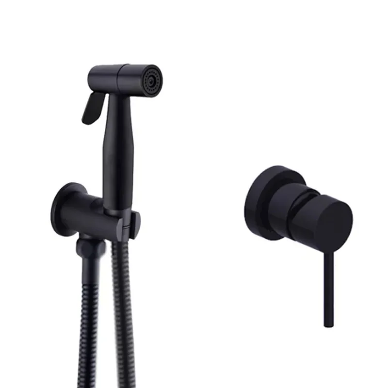 Black Bidet Toilet Handheld Bidet Spray Brass Hot and Cold Bidet Faucet Shattaf Shower Sprayer Hold Hose
Black Bidet Toilet Handheld Bidet Spray Brass Hot and Cold Bidet Faucet Shattaf Shower Sprayer Hold Hose