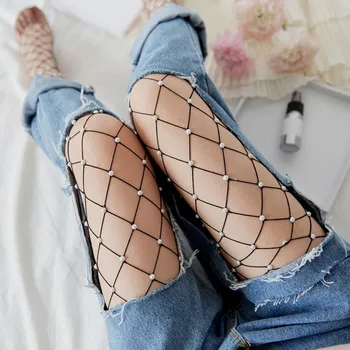 Pearl Fishnet Tights Hollow Out Sexy Fashion Cool Mesh Pantyhose Club Transparent Pantyhose Girls Womens Tights medias de mujer
Pearl Fishnet Tights Hollow Out Sexy Fashion Cool Mesh Pantyhose Club Transparent Pantyhose Girls Womens Tights medias de mujer