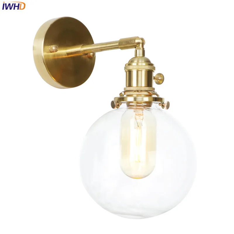 IWHD Glass Copper Wandlamp Nordic LED Wall Lamp E27 LED Edison Bulb Fixtures Home Lighting Bedroom Applique Murale Luminaire
IWHD Glass Copper Wandlamp Nordic LED Wall Lamp E27 LED Edison Bulb Fixtures Home Lighting Bedroom Applique Murale Luminaire