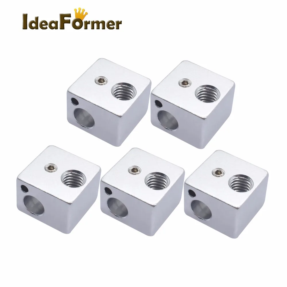 5pcs Aluminium all metal Heating Block for V5 J-head oxidation process heat block MK7/MK8 Extruder kossel and prusa i3 3D Print
5pcs Aluminium all metal Heating Block for V5 J-head oxidation process heat block MK7/MK8 Extruder kossel and prusa i3 3D Print