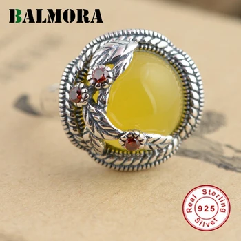BALMORA 925 Sterling Silver Yellow & White Chalcedony Rings for Women Lover Gift Resizable Silver Jewelry Retro Ring MN20654
BALMORA 925 Sterling Silver Yellow & White Chalcedony Rings for Women Lover Gift Resizable Silver Jewelry Retro Ring MN20654