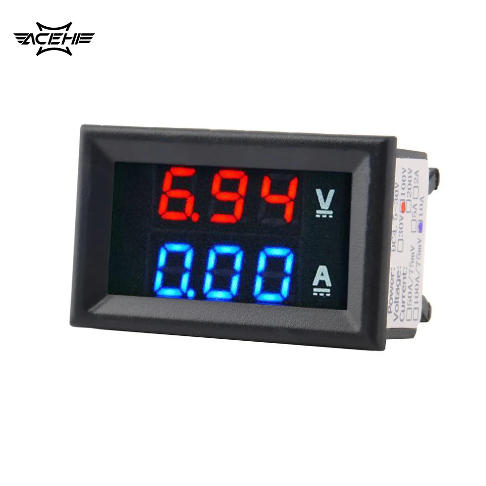 New DC 100V 10A Voltmeter Ammeter Blue + Red LED Amp Dual Digital Volt Meter Gauge droshipping
New DC 100V 10A Voltmeter Ammeter Blue + Red LED Amp Dual Digital Volt Meter Gauge droshipping