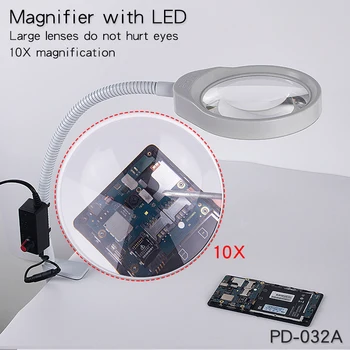 3X 5X 8X 10X lamp magnifying glass led magnification smartphone screen magnifier with illumination jewelers diamond loupe 220V
3X 5X 8X 10X lamp magnifying glass led magnification smartphone screen magnifier with illumination jewelers diamond loupe 220V