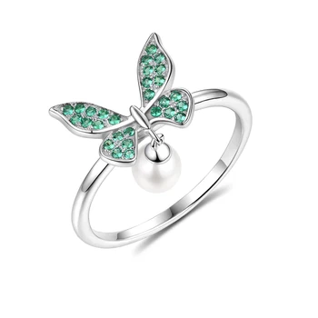 Wholesale Elegant Butterfly Ring With Freshwater Pearl In Sterling Silver Valentine's Day Ring For Her
Wholesale Elegant Butterfly Ring With Freshwater Pearl In Sterling Silver Valentine's Day Ring For Her
