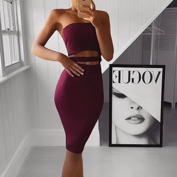 KLEEZY New Women Black Sleeveless Hollow Out Tank Bandage Mini Dress Celebrity Evening Party Club 2019 Vestidos Dress HL4856 
KLEEZY New Women Black Sleeveless Hollow Out Tank Bandage Mini Dress Celebrity Evening Party Club 2019 Vestidos Dress HL4856