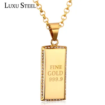 LUXUSTEEL Trendy Style Newest Stainless Steel Geometry Square Shape Pendant Necklace Rhinestone Chain Necklaces For Women/Men
LUXUSTEEL Trendy Style Newest Stainless Steel Geometry Square Shape Pendant Necklace Rhinestone Chain Necklaces For Women/Men