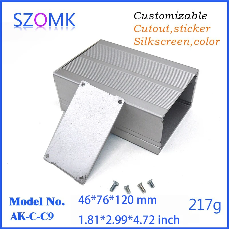 1 pc, 46*76*120mm separated aluminum extrusion box diy enclosure project box silvery aluminum box for electronic project
1 pc, 46*76*120mm separated aluminum extrusion box diy enclosure project box silvery aluminum box for electronic project
