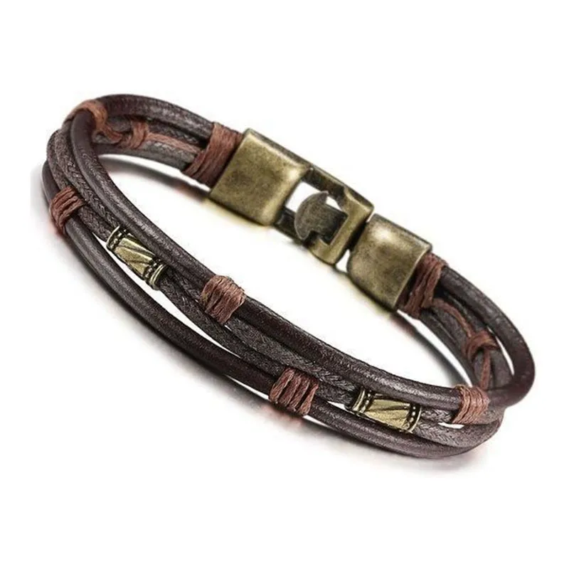 Men's Leather Bracelet Tribal Braid Cuff Hand Chain Bracelet Leather Cord Length 22cm
Men's Leather Bracelet Tribal Braid Cuff Hand Chain Bracelet Leather Cord Length 22cm