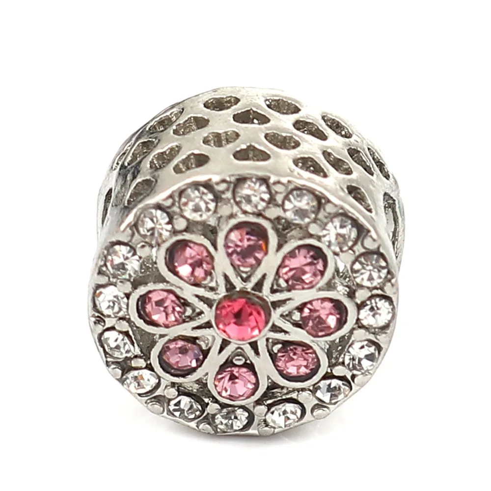 DoreenBeads Zinc Alloy European Style Large Hole Charm Beads Hollow Cylinder Flower Rhinestone About 12mm( 4/8") Dia 3 PCs
DoreenBeads Zinc Alloy European Style Large Hole Charm Beads Hollow Cylinder Flower Rhinestone About 12mm( 4/8") Dia 3 PCs