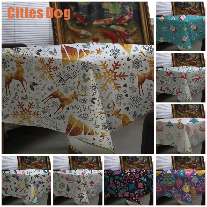 Christmas Table cloth elk bells snowman tree Cotton Linen Square Tablecloths Rectangular Dinner Table Cover Coffee Table Tea
Christmas Table cloth elk bells snowman tree Cotton Linen Square Tablecloths Rectangular Dinner Table Cover Coffee Table Tea