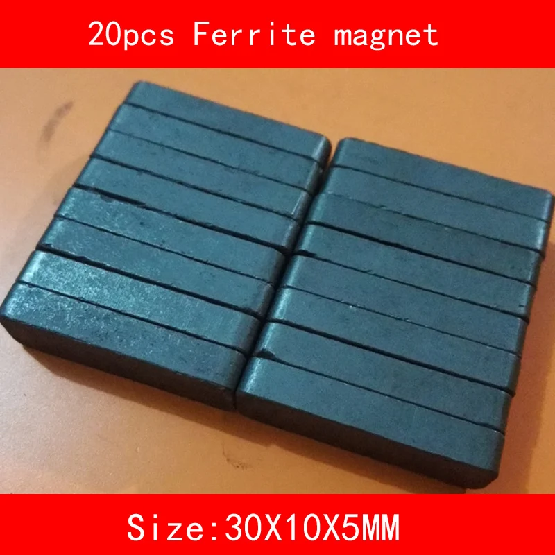 20PCS 30*10*5MM work temperature -40 to +220 Celsius block black permanent Ferrite Magnet
20PCS 30*10*5MM work temperature -40 to +220 Celsius block black permanent Ferrite Magnet