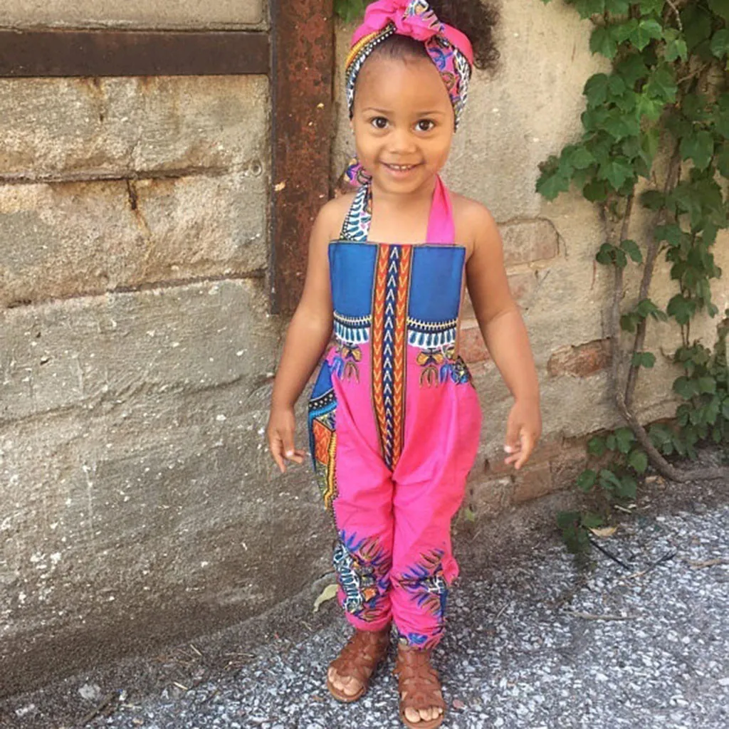Toddler Kid Girls African Print Sleeveless Romper Hair Band Jumpsuit Clothes kinder kleider Onesies baby clothing roupa menina
Toddler Kid Girls African Print Sleeveless Romper Hair Band Jumpsuit Clothes kinder kleider Onesies baby clothing roupa menina