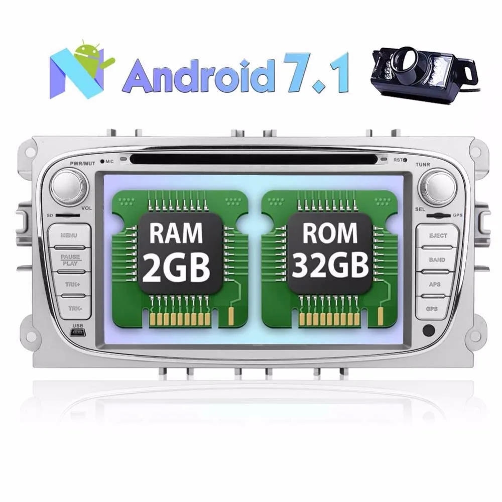 Latest Android 7.1 Octa Core 2GB RAM+32GB ROM 7 Inch Autoradio Double Din Car DVD Player Head Unit For Ford Car Radio
Latest Android 7.1 Octa Core 2GB RAM+32GB ROM 7 Inch Autoradio Double Din Car DVD Player Head Unit For Ford Car Radio