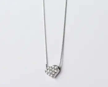 real. 925 sterling silver white CZ Crystals set Heart Necklace & Pendants small Sterling-Silver-Jewelry promised love GTLX1163
real. 925 sterling silver white CZ Crystals set Heart Necklace & Pendants small Sterling-Silver-Jewelry promised love GTLX1163