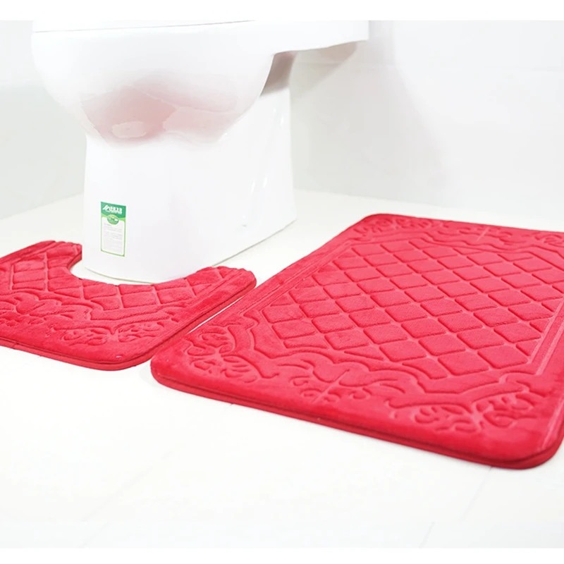 2pcs 3D Flannel Bathroom Closestool Mat Set Water Absorption Non-Slip Small Carpets Door Floor Mats Home Decor Supplies
2pcs 3D Flannel Bathroom Closestool Mat Set Water Absorption Non-Slip Small Carpets Door Floor Mats Home Decor Supplies