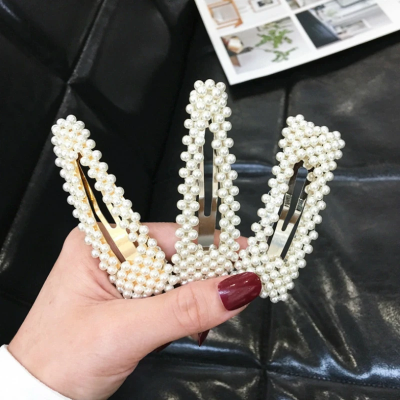 Fashion Pearl Hair Clip for Women Elegant Korean Design Snap Barrette Stick Gold/Silver Metal Alloy Hair Clip Wedding Hair Pin
Fashion Pearl Hair Clip for Women Elegant Korean Design Snap Barrette Stick Gold/Silver Metal Alloy Hair Clip Wedding Hair Pin