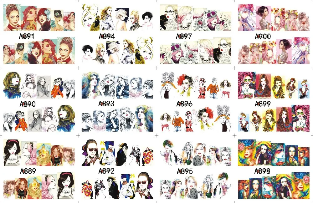 12 PACK/ LOT WATER DECAL NAIL ART NAIL STICKER SLIDER TATTOO FULL COVER URBAN LADY GIRL Comic A889-900
12 PACK/ LOT WATER DECAL NAIL ART NAIL STICKER SLIDER TATTOO FULL COVER URBAN LADY GIRL Comic A889-900