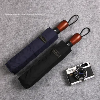 Business Umbrella With Man Classic&Elegant 3 Folding Automatic Wooden Handle Black&Navy Blue Colors Strong Windproof 10K Z654
Business Umbrella With Man Classic&Elegant 3 Folding Automatic Wooden Handle Black&Navy Blue Colors Strong Windproof 10K Z654