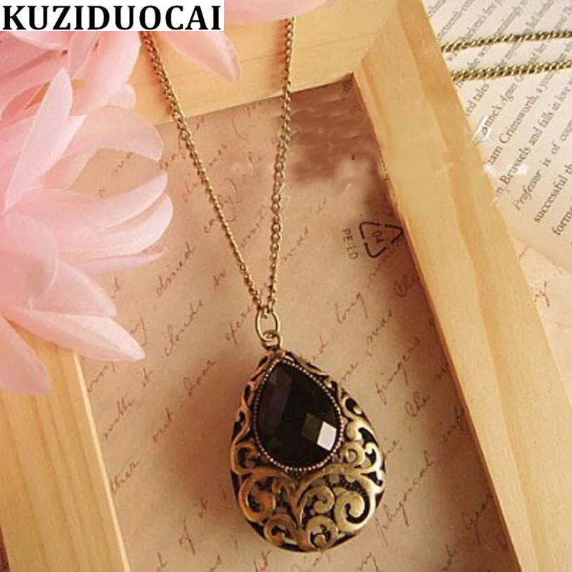 Kuziduocai New Fashion Jewelry Vintage Pierced Drop Shape Black Crystal Sweater Chain Long Necklaces & Pendants For Women N-72
Kuziduocai New Fashion Jewelry Vintage Pierced Drop Shape Black Crystal Sweater Chain Long Necklaces & Pendants For Women N-72